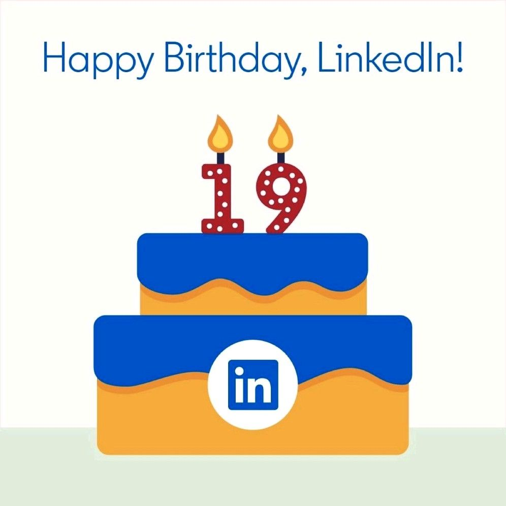 LinkedIn taart 19 jaar