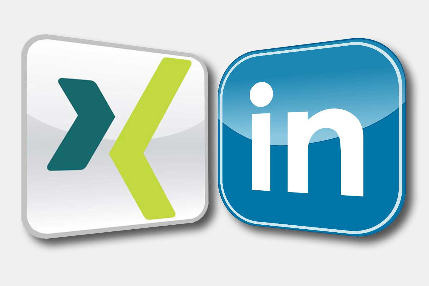 Logo Xing en logo LinkedIn