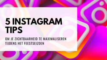 5 tips Instagram - plaatje met Instagram logo op de achtergrond