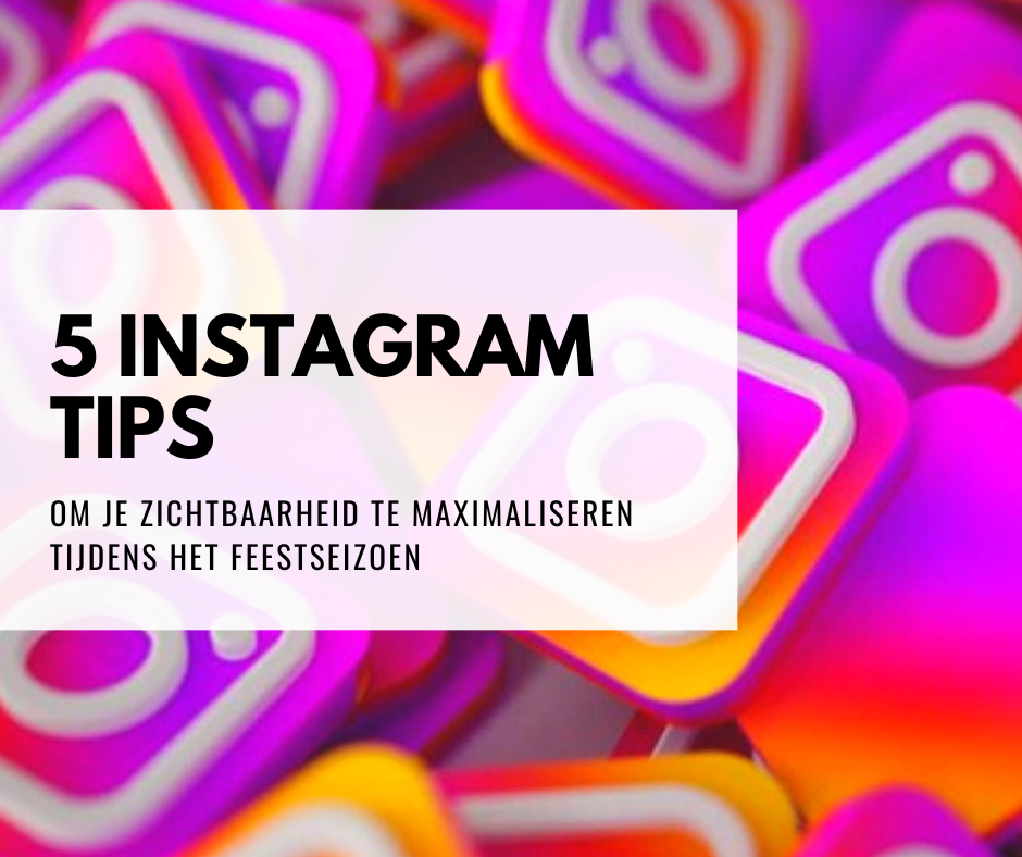 5 tips Instagram - plaatje met Instagram logo op de achtergrond