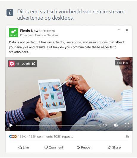 Voorbeeld LinkedIn Brandlink